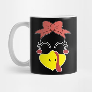 turkey face for women eyelashes Mug